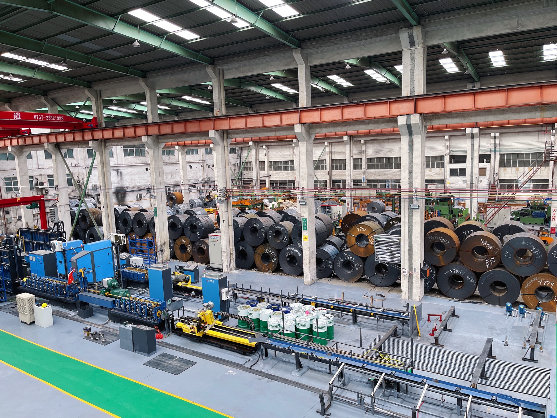 Integrated TEYFON steel tube manufacturing line