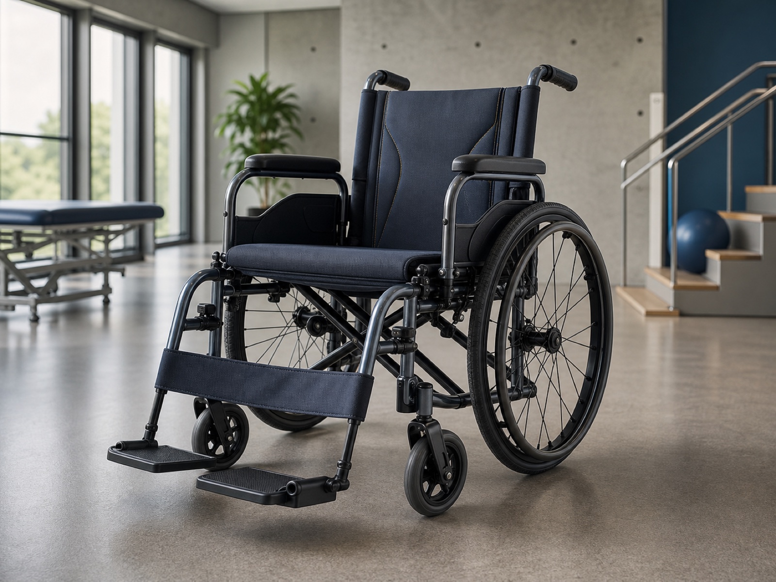 Manual wheelchair with an engineered tubular steel frame and formed supports