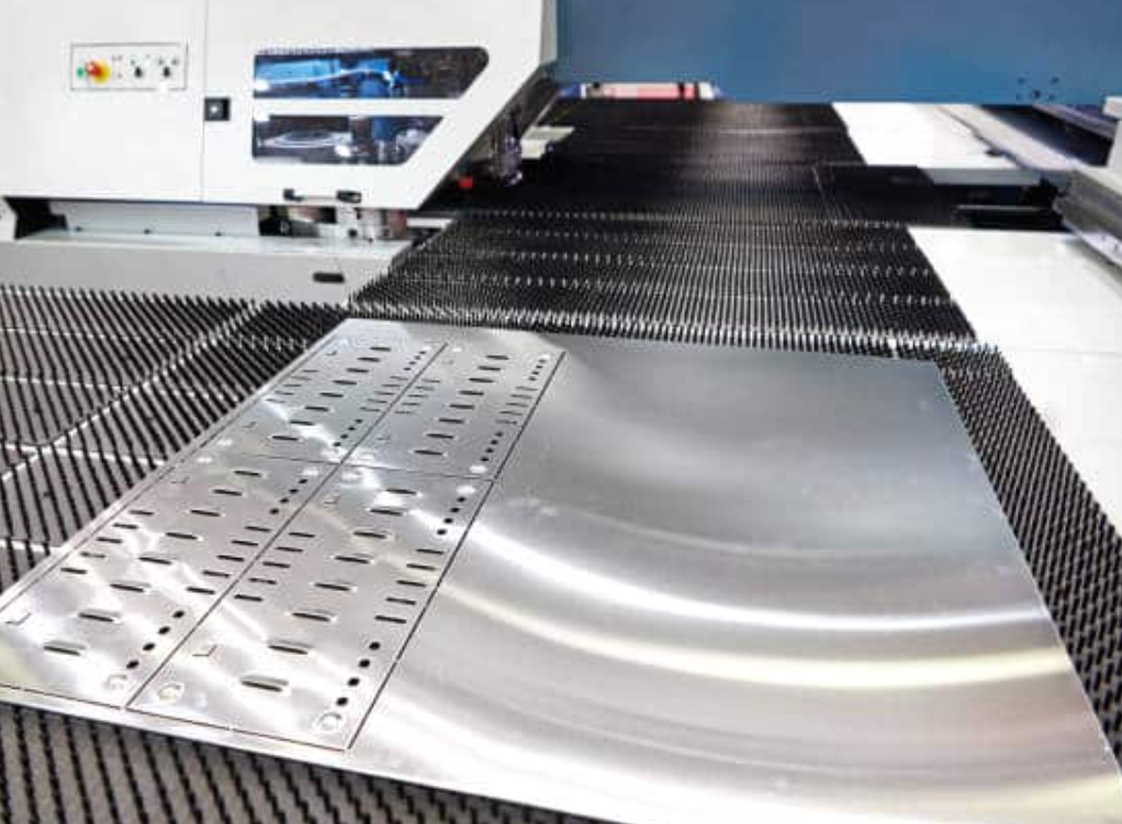 Laser cutting sheet steel parts to customer-defined patterns