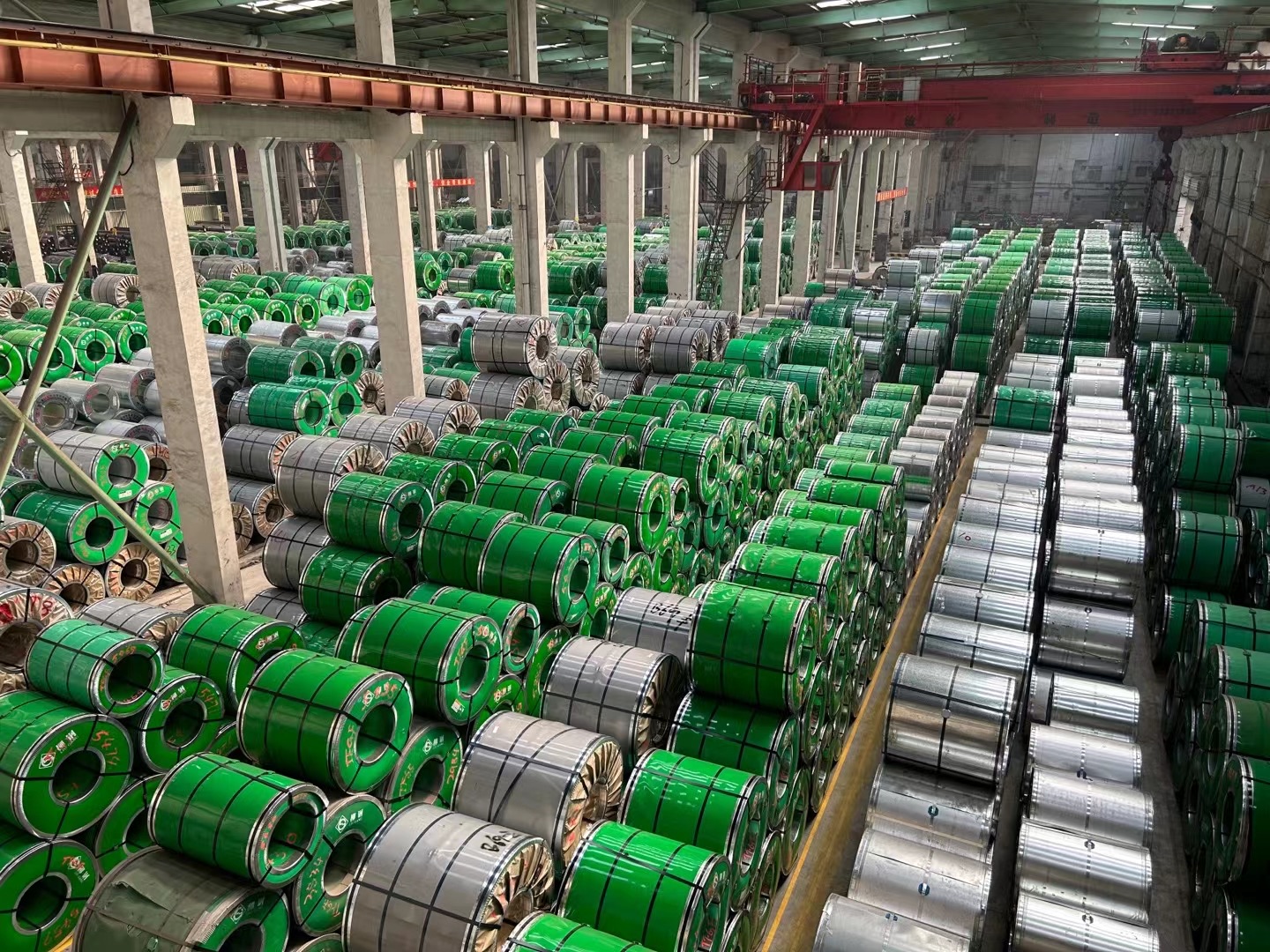 Extensive cold-rolled and coated steel coil inventory